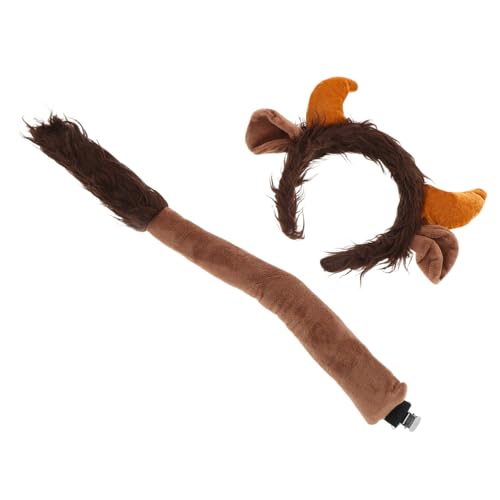 DEARMAMY Bull Stirnband Set mit Hörnern und Realistisches Cosplay Accessoire für Halloween Weihnachten und Themenpartys Vielseitiges Haar und Kostümzubehör für Damen und Herren DEARMAMY Bull Stirnband Set mit Hörnern und Realistisches Cosplay Accessoire für Halloween Weihnachten und Themenpartys Vielseitiges Haar und Kostümzubehör für Damen und Herren von DEARMAMY