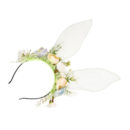 DEARMAMY Bunny Ears Haarreif mit Verstellbarem Design und Realistischen Blumen für Kostümpartys Ostern und Maskeraden Lustiges Accessoire für Kopfgrößen DEARMAMY Bunny Ears Haarreif mit Verstellbarem Design und Realistischen Blumen für Kostümpartys Ostern und Maskeraden Lustiges Accessoire für Kopfgrößen von DEARMAMY