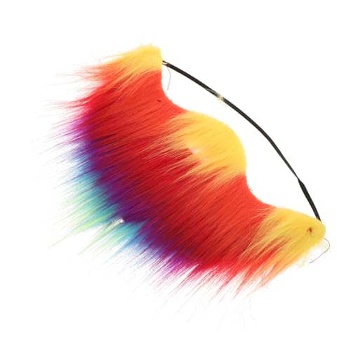 DEARMAMY Bunter Fake mit Langem Haar Realistisches Cosplay Kostümzubehör für Karneval Halloween Party Parade und Fasching Farbenfroher Falscher für Erwachsene DEARMAMY Bunter Fake mit Langem Haar Realistisches Cosplay Kostümzubehör für Karneval Halloween Party Parade und Fasching Farbenfroher Falscher für Erwachsene von DEARMAMY