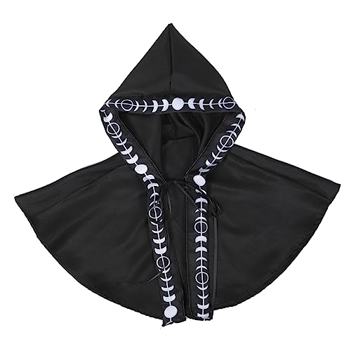 DEARMAMY Cape-Kapuze für Damen Kostüm Umhang Mittelalterliches Cosplay Männer Kutte Poncho Halloween Costume Halloween Kleidung Costume Halloween mittelalterliche Haube Cosplay Kapuze Stoff von DEARMAMY