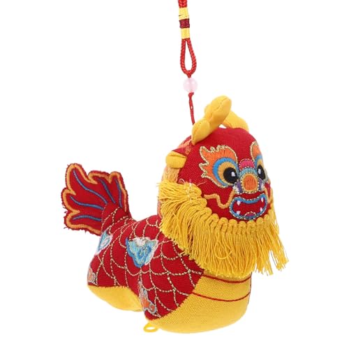 DEARMAMY Chinesisches Neujahrs-Drachen-Kuscheltier-Plüschtier Mondjahr-Maskottchen-Puppe Hängende Drachenverzierung Chinesische Neujahrsgeschenke Für Zuhause Frühlingsfest-Dekoration A von DEARMAMY