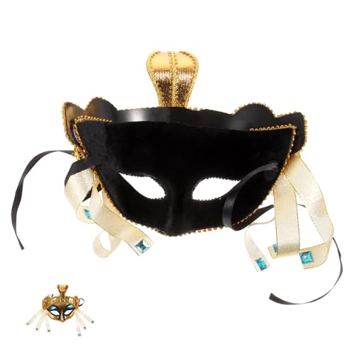 DEARMAMY Cosplay-Maske Masquerade Kostüm dekorative Halloween-Maske Gesicht Masken Spitze Maskerade halloween dekoration halloween-dekoration mouth mask Maskerademaske Schlangenmaske Stoff von DEARMAMY