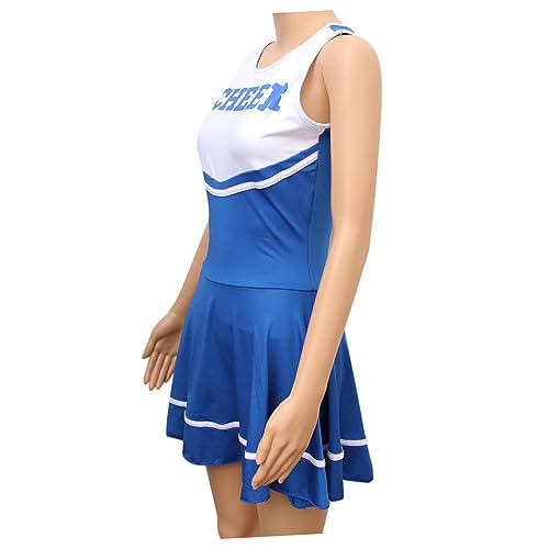 DEARMAMY Damen Cheerleader Kostü Für Halloween Und Partys Royal Elegantes Kleid Für ädchen Und Frauen Ideal Für Schulveranstaltungen Und Festlichkeiten von DEARMAMY