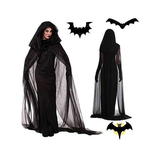 DEARMAMY Halloween Hexenkleid Damen Hexenkostüme Erwachsene Hexenkleid Für Damen Cosplay Kostüme Größe Xxl von DEARMAMY