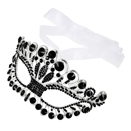DEARMAMY Diamant halloween masken halloweenmaske Party mask karnevalsmaske masken zu halloween kleidung halbe Masken für Party Halloween-Requisite Legierung Black von DEARMAMY