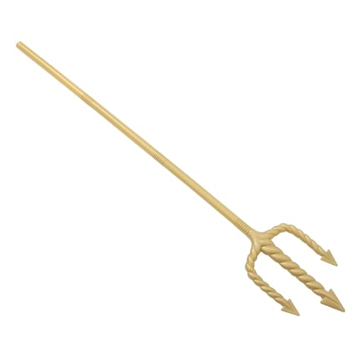 DEARMAMY Dreizackiges als Stütze Sitz Dreizack Kostümzubehör Gehstock Teufelsstäbe Halloween deko Party Dekoration Halloween-Dämonen- Halloween-Dämonendekoration Plastik Golden von DEARMAMY