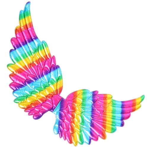 DEARMAMY Elfenprinzessin Cosplay Flügel Amor Kostüm Feenflügel Kostümflügel Halloween Cosplay Flügel Flügel Kostüm Requisiten Bekleidung Party Flügel Requisiten Bunt Polyester von DEARMAMY