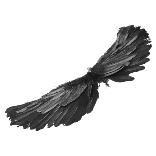DEARMAMY Engelsfederflügel Halloween Kostüm Feenflügel kinderkleider kinderkleidung weihnachtsdeko flügelförmige Engelsverzierung Fotoshooting-Flügel künstliche Feder Black von DEARMAMY