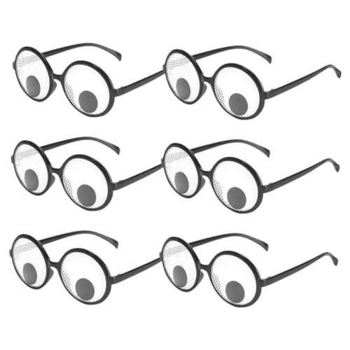 DEARMAMY Lustiges Brillenset Mit Beweglichen Augäpfeln – 6-teiliges Partybrillen-set Für Erwachsene Kinder Halloween Bühne Und Mehr DEARMAMY Lustiges Brillenset Mit Beweglichen Augäpfeln – 6-teiliges Partybrillen-set Für Erwachsene Kinder Halloween Bühne Und Mehr von DEARMAMY