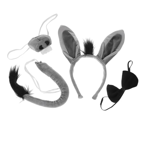 DEARMAMY Esel Kostüm Set Stirnband mit Ohren und Fliege Elastisches Tier Zubehör für Karneval Geburtstag Halloween Fasching Verkleidungsspiel DEARMAMY Esel Kostüm Set Stirnband mit Ohren und Fliege Elastisches Tier Zubehör für Karneval Geburtstag Halloween Fasching Verkleidungsspiel von DEARMAMY