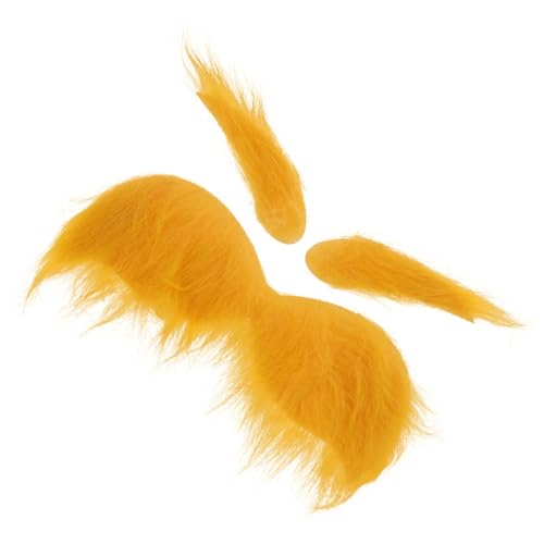 DEARMAMY Falscher Gelber Schnurrbart Und Augenbrauen-Set Zum Aufkleben Von Augenbrauen Und Bart Opa Alter Mann Cosplay-Verkleidungszubehör Für Halloween-Karnevalsparty DEARMAMY Falscher Gelber Schnurrbart Und Augenbrauen-Set Zum Aufkleben Von Augenbrauen Und Bart Opa Alter Mann Cosplay-Verkleidungszubehör Für Halloween-Karnevalsparty von DEARMAMY