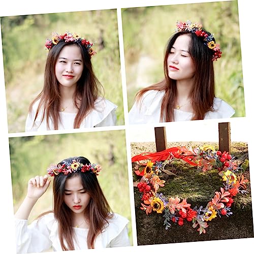 DEARMAMY Festlicher Weihnachts Blumenkranz Haarreif mit Sonnenblumen und Beeren Leichtes Rutschfestes Kopfschmuck Accessoire für Geburtstagsfeiern Hochzeiten und Karneval Bequeme DEARMAMY Festlicher Weihnachts Blumenkranz Haarreif mit Sonnenblumen und Beeren Leichtes Rutschfestes Kopfschmuck Accessoire für Geburtstagsfeiern Hochzeiten und Karneval Bequeme von DEARMAMY