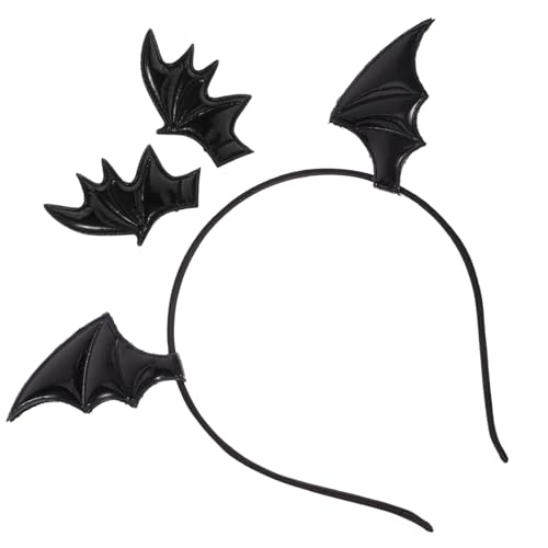 DEARMAMY Fledermaus Haarreif Set mit Haarclip Leichtes Cosplay Zubehör für Halloween und Kostümpartys für Halloween Kostüme und Tägliche Kopfdekorationen von DEARMAMY