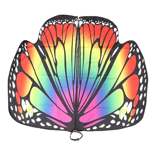 DEARMAMY Frauen Schmetterlingsumhang Aus Polyester Bunter Partyumhang Mit Großen Schmetterlingsmotiven Ideales Zubehör Für Cosplay Und Karneval Schillerndes Cape Für Damen Und Mädchen DEARMAMY Frauen Schmetterlingsumhang Aus Polyester Bunter Partyumhang Mit Großen Schmetterlingsmotiven Ideales Zubehör Für Cosplay Und Karneval Schillerndes Cape Für Damen Und Mädchen von DEARMAMY