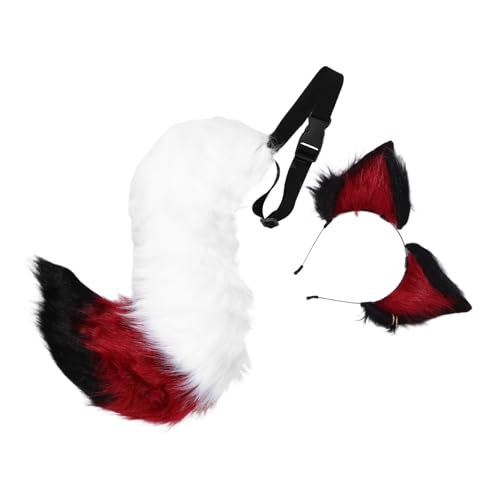 DEARMAMY Fuchsohren Haarreif und Realistisches Plüsch-cosplay Halloween Tier-kostümzubehör Handgefertigtes Kopfband mit Authentischer Textur für Mottopartys und Rollenspiele von DEARMAMY