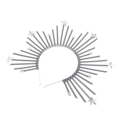 DEARMAMY Göttinnen Haarband mit Silbernen Sternen Verstellbares Stirnband für Damen und Mädchen Vielseitiges Accessoire für Hochzeit Party Cosplay und Geburtstagsfeiern von DEARMAMY