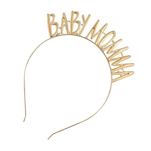 DEARMAMY Goldenes Buchstaben Haarband aus Legierung für Mütter Eleganter Kopfschmuck für Shower und Partys Leicht und Langlebig Perfektes Haaraccessoire für Festliche Anlässe von DEARMAMY