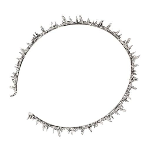 DEARMAMY Gothic Dornenkrone Haarschmuck Leichtes Halloween Party Accessoire Silber Halbkrone Für Cosplay Geburtstagsfeier Prom Ostern Dekoration von DEARMAMY