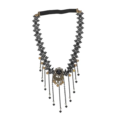 DEARMAMY Gothic Spitze Haarband Elastische Krone Stirnband Halloween Haarschmuck für Karneval Cosplay Party DEARMAMY Gothic Spitze Haarband Elastische Krone Stirnband Halloween Haarschmuck für Karneval Cosplay Party von DEARMAMY