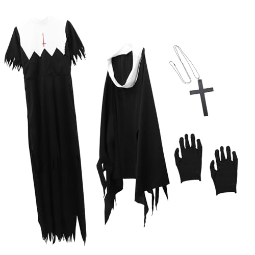 DEARMAMY Nonnenkostüm Overall Kostüm für Damen Halloween- Party-uniform Kostüm für Erwachsene Größe Xl von DEARMAMY