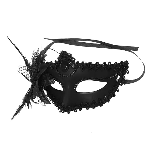 DEARMAMY Halbe Gesichtsmaske Aus Spitze Funkeln Halloween-masken Abschlussball Weibliche Maske Maskerade Kostüm Party Maske Halloween-spitzenmaske Black Feder. Plastik DEARMAMY Halbe Gesichtsmaske Aus Spitze Funkeln Halloween-masken Abschlussball Weibliche Maske Maskerade Kostüm Party Maske Halloween-spitzenmaske Black Feder. Plastik von DEARMAMY