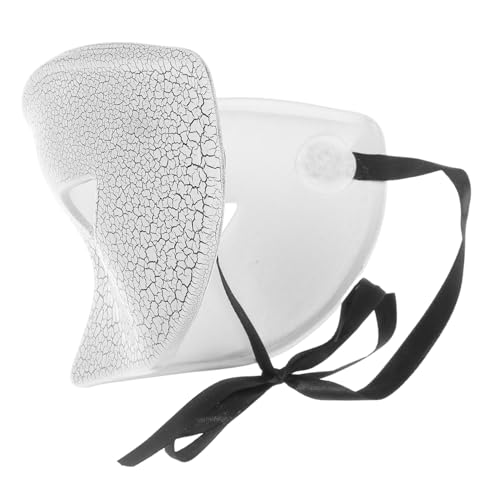 DEARMAMY Halbgesichts-maske Halloween Crack Design Gruselige Maskerade Gesichtsabdeckung für Erwachsene Komfortable Halbgesichts-maske für Karneval Kostüm und Cosplay bei Themenpartys von DEARMAMY