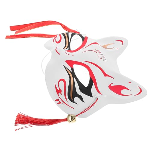 DEARMAMY Halbgesichtsmaske Fuchs Japanische Tiermaske für Cosplay Maskerade und Halloween Handgefertigte Maske mit Mystischem Flair und Einzigartigem Design für Partys und DEARMAMY Halbgesichtsmaske Fuchs Japanische Tiermaske für Cosplay Maskerade und Halloween Handgefertigte Maske mit Mystischem Flair und Einzigartigem Design für Partys und von DEARMAMY
