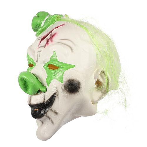 DEARMAMY Halloween-Clown-Maske mundschutzmasken Gesichtsmaske mouth mask opmasken Halloween-Clown-Kostüm Clown-Cosplay-Zubehör Halloween-Cosplay Halloween gruselig Emulsion Green DEARMAMY Halloween-Clown-Maske mundschutzmasken Gesichtsmaske mouth mask opmasken Halloween-Clown-Kostüm Clown-Cosplay-Zubehör Halloween-Cosplay Halloween gruselig Emulsion Green von DEARMAMY