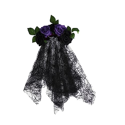 DEARMAMY Halloween Cosplay Haarreif mit Langem Schleier Charmantes Accessoire für Kostümpartys Kinderfeste Karneval und Mehr Leicht und Bequem für Unvergessliche von DEARMAMY