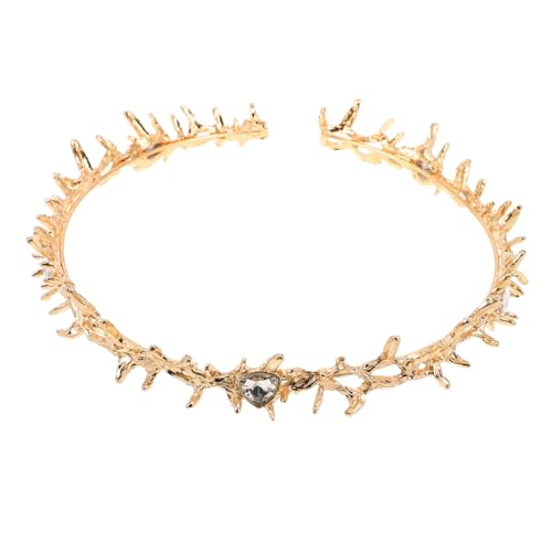 DEARMAMY Halloween Dornenkronen Haarreif Gold Handgefertigte Party Haarschmuck für Frauen Gothic Kostüm Zubehör für Halloween Karneval Cosplay und Geburtstagsfeiern von DEARMAMY
