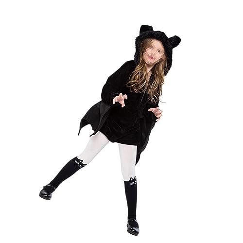 DEARMAMY Halloween Fledermaus Kostüm Outfit Für Mädchen Cosplay Dress Up Zubehör Xs Für Halloween Feiern Und Kostümpartys von DEARMAMY