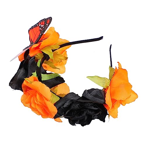 DEARMAMY Halloween Haarband mit Rosenblüten für Mädchen Stilvolles Accessoire für Kostümpartys und Karneval Elastisches Design für Kopf für Cosplay und Thematische Feiern DEARMAMY Halloween Haarband mit Rosenblüten für Mädchen Stilvolles Accessoire für Kostümpartys und Karneval Elastisches Design für Kopf für Cosplay und Thematische Feiern von DEARMAMY