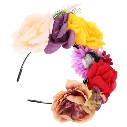DEARMAMY Halloween Haarreif mit Buntem Rosen Schädel Design Party Haaraccessoire für Damen als Fotorequisite für Kostüm und Festliche Looks bei Halloween und Feierlichkeiten DEARMAMY Halloween Haarreif mit Buntem Rosen Schädel Design Party Haaraccessoire für Damen als Fotorequisite für Kostüm und Festliche Looks bei Halloween und Feierlichkeiten von DEARMAMY