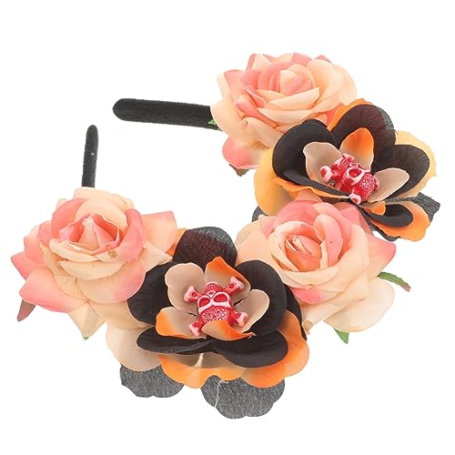 DEARMAMY Halloween Haarschmuck Stirnband mit Rosen und Totenköpfen Dekorative Kopfbedeckung für Erwachsene für Kostümpartys Fotografie und Themenveranstaltungen DEARMAMY Halloween Haarschmuck Stirnband mit Rosen und Totenköpfen Dekorative Kopfbedeckung für Erwachsene für Kostümpartys Fotografie und Themenveranstaltungen von DEARMAMY