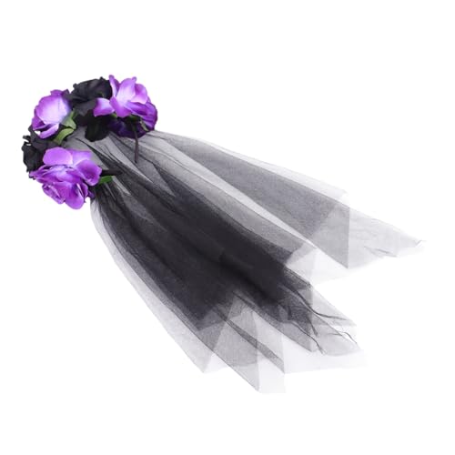 DEARMAMY Halloween Haarschmuck mit Rosen und Schleier Party Stirnband für Cosplay und Fotos Schwarz mit Leicht und Rutschfest für Festliche Anlässe DEARMAMY Halloween Haarschmuck mit Rosen und Schleier Party Stirnband für Cosplay und Fotos Schwarz mit Leicht und Rutschfest für Festliche Anlässe von DEARMAMY