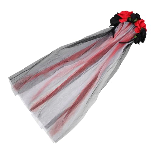 DEARMAMY Halloween Haarschmuck mit Schleier und Rosen Eleganter Kopfschmuck für Partys Langlebig und für Schaurige Anlässe DEARMAMY Halloween Haarschmuck mit Schleier und Rosen Eleganter Kopfschmuck für Partys Langlebig und für Schaurige Anlässe von DEARMAMY