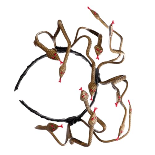 DEARMAMY Halloween-Haarspange halloween haarschmuck halloween kopfschmuck Tier Kopfschmuck Medusa-Schlangen-Stirnband Medusa-Kostüm Masken Partykostümzubehör Halloween-Kopfschmuck Plastik von DEARMAMY