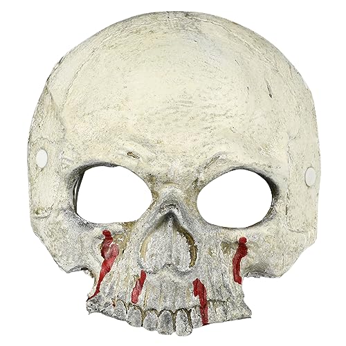 DEARMAMY Halloween Maske Halbgesicht Mit Blutmuster Gruselige Kostü Maske Für Halloween Dekoration Und Maskerade Events von DEARMAMY