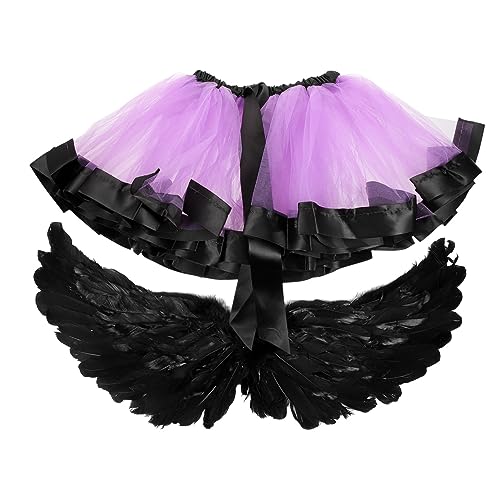 DEARMAMY Halloween Kostüm Set Für 1 Set Mit Flügelrock Passendem Umhang Mit Ideal Für Verkleidungen Partys Perfekte Requisiten Für Halloween Cosplay von DEARMAMY