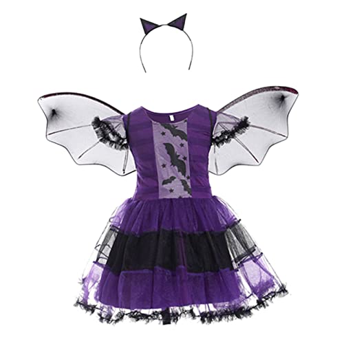 DEARMAMY Halloween-kostüm Für Kinder 1 Set Halloween Hexen Kostü Mit Umhang Kreatives Cosplay Rollenspiel Set Für Ideal Für Halloween Feiern Und Bühnenauftritte Halloween Kinder DEARMAMY Halloween-kostüm Für Kinder 1 Set Halloween Hexen Kostü Mit Umhang Kreatives Cosplay Rollenspiel Set Für Ideal Für Halloween Feiern Und Bühnenauftritte Halloween Kinder von DEARMAMY
