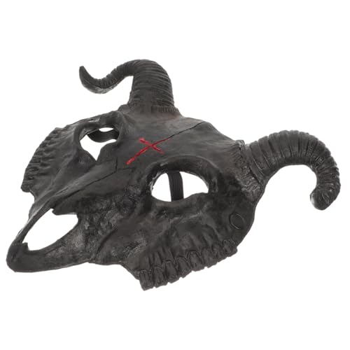 DEARMAMY Halloween-Maske Ziegenhörner Halloween-Lichter realistische Maske Schafkopfmaske halloween masken halloween costume Maske aus umweltfreundlichen Materialien für Halloween Pu Black DEARMAMY Halloween-Maske Ziegenhörner Halloween-Lichter realistische Maske Schafkopfmaske halloween masken halloween costume Maske aus umweltfreundlichen Materialien für Halloween Pu Black von DEARMAMY