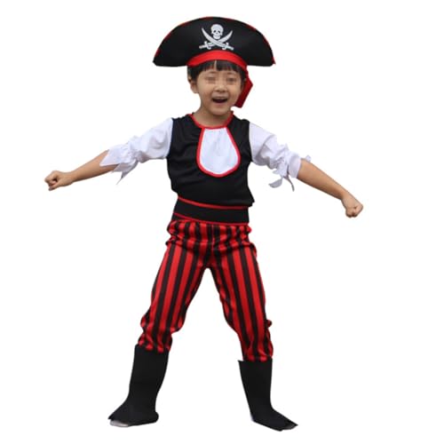 DEARMAMY Halloween Piraten Cosplay Outfit Für Bestehend Aus Piratenkleidung Hose Stiefeln Hut Und Gürtel Xl Ideales Kostüm Für Fasching Karneval Und Piratenpartys DEARMAMY Halloween Piraten Cosplay Outfit Für Bestehend Aus Piratenkleidung Hose Stiefeln Hut Und Gürtel Xl Ideales Kostüm Für Fasching Karneval Und Piratenpartys von DEARMAMY