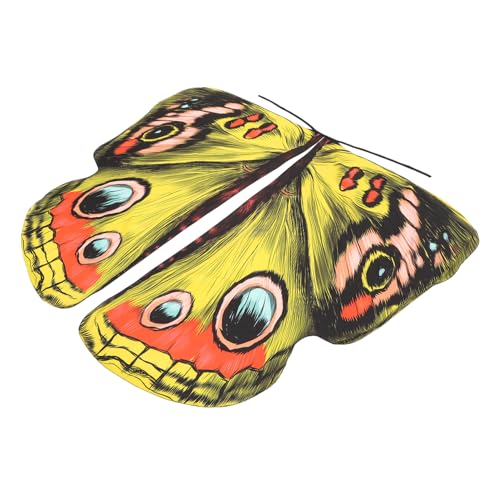 DEARMAMY Halloween-Schmetterlings-umhang Schmetterling Kostüm Umhang Weiße Feenflügel Schmetterlingsflügel Dunkle Feenflügel Kostüm Schmetterlinge Feenkostüm Für Damen Polyester von DEARMAMY