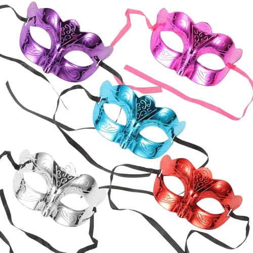 DEARMAMY Halloween-Schmetterlingsmaske Silberne Maskerademaske Masken Party-Maske Dekorationen für Maskerade-Partys halloween maske halloween-maske Cosplay-Partymaske Cosplay-Maske Plastik von DEARMAMY