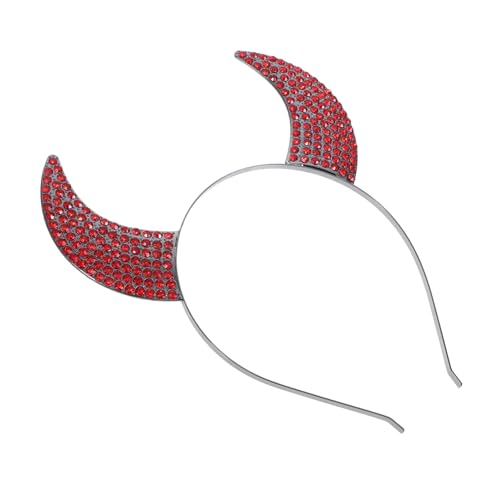 DEARMAMY Halloween Teufelshörner Haarband Leichtes Kopfschmuck Accessoire für Kostüme für Halloween Karneval und Maskeraden Design für Partystimmung von DEARMAMY