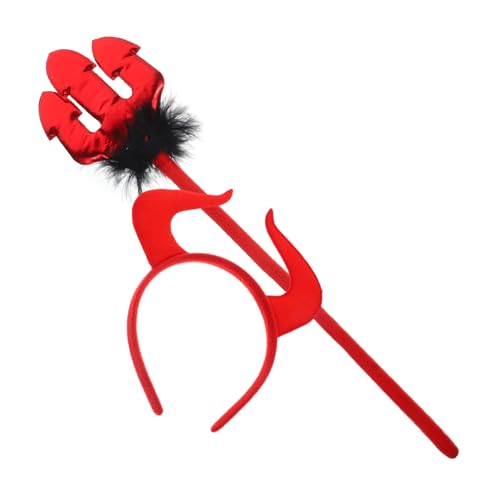 DEARMAMY Halloween Teufelshorn Haarband Set Teiliges Kostümzubehör für Cosplay Stirnband mit Teufelshorn und für Partys und Fotos DEARMAMY Halloween Teufelshorn Haarband Set Teiliges Kostümzubehör für Cosplay Stirnband mit Teufelshorn und für Partys und Fotos von DEARMAMY