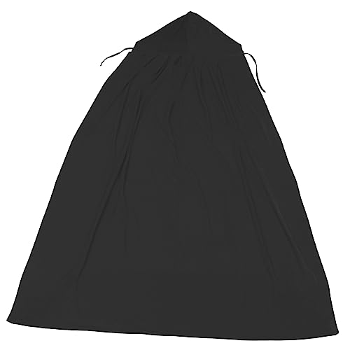 DEARMAMY 150cm Schwarz Halloween Cape Unisex mit Kapuze Mantel Kostüm für Erwachsene Bühne Maskerade von DEARMAMY