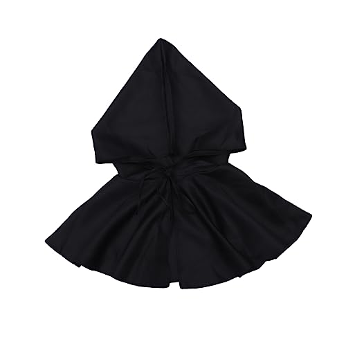 DEARMAMY Halloween Umhang mit Kapuze für Erwachsene Schwarzes Death Cosplay Kostüm Weicher Spandex Bequemes Halloween Outfit für Party und Karneval von DEARMAMY