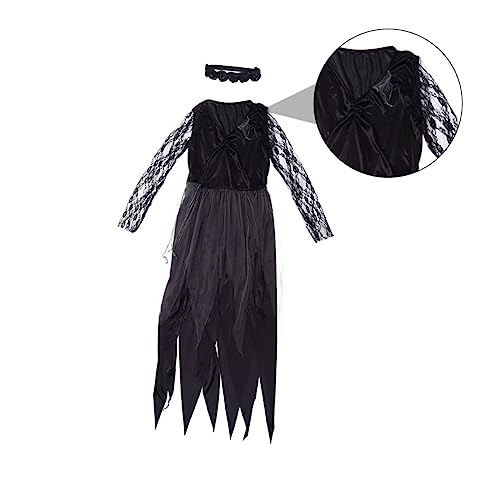 DEARMAMY Halloween Vampir Braut Kostü Für Damen Geisterbraut Kostü Mit Netzstoff Gr Perfekt Für Halloween Partys Und Cosplay Veranstaltungen von DEARMAMY