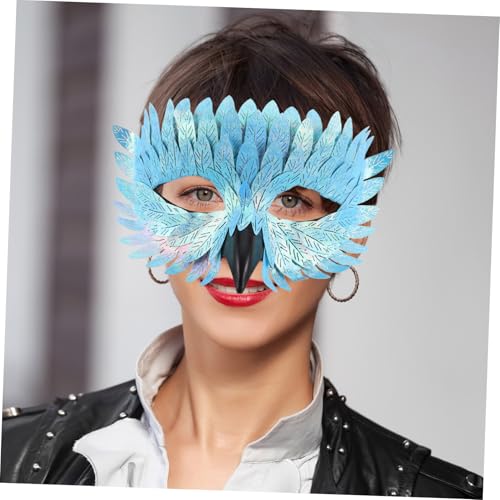 DEARMAMY Halloween Vogelmaske mit Schnabel Halbe Gesichtsmaskerade für Erwachsene Weiches Hautfreundliches Material Detaillierte Verarbeitung Einfach zu Reinigen Geeignet für Karneval und von DEARMAMY